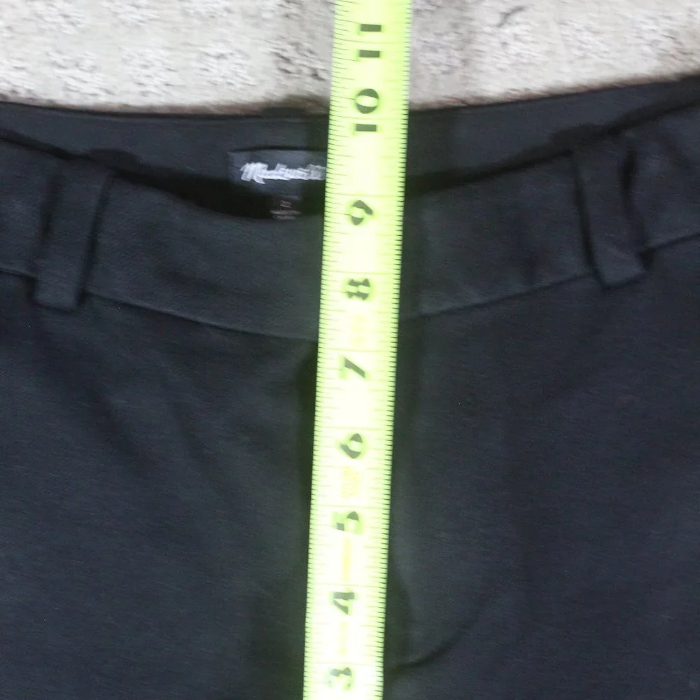 Madewell Size 2 Black Mid-Rise Straight Leg Twill Slacks